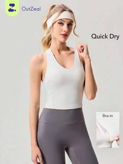 OutZeal 女士运动文胸健身房锻炼服速干柔软舒适运动上衣