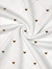 EMERY ROSE Áo thun nữ cổ tròn in hình trái tim và chấm bi, kiểu dáng thường ngày. - Nhiều màu - Xem 4