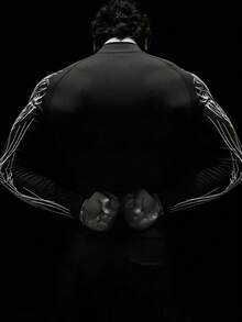 RISE LYT Men's Graphic Print Stand Collar Slim Fit Long Sleeve Athletic T-Shirt Rash Guard Men Compression Long Sleeve Compression Shirt Men Compression Shirts Compression Top Compression Shirt Men - Black - View 4