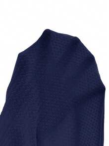 SHEIN Frenchy 女士纯色圆领休闲百搭日常短袖T恤 - 藏蓝色 - 查看 6