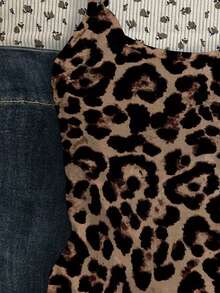 少女休闲简约复古豹纹印花，海滩度假，#Coconutgirl，吊带背心，贴身款，夏季上衣，舒适春夏装扮，上衣，休闲度假，Y2K Coconutgirl 波西米亚风度假春假早午餐必备浅蓝色女孩之旅，舒适春夏装扮，轻松舒适，豹纹上衣，少女服装，豹纹印花，猎豹纹印花 - 彩色 - 查看 4