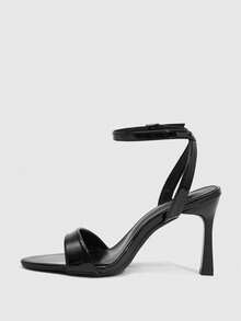 CUCCOO SZL Ladies Shoes Adjustable Simple Black With High-Heeled Sandals, Suitable For Daily Casual Wear, Spring, Spring Break, Easter, Prom Prom Heels Summer Shoes - Black - View 4