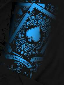 Manfinity LEGND 男士极简印花圆领短袖T恤 - 黑色 - 查看 4