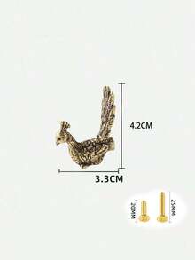 Cirelle 1PC Antique Brass Cabinet Handles - Peacock Distressed Finish, Classic Style Drawer Pulls For Home Cabinets - Multicolor - View 8