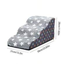 1 Piece Of Cartoon Pet Ladder, Climbing Ladder Made Of Flexible Foam With 2/3Steps, Suitable For Senior Pets Or Pets With Special Needs To Reach The Sofa And Bed, Non-Slip And Detachable - Multicolor - View 15