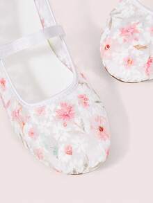 CUCCOO DOLLMOD Giày nữ thời trang mũi tròn, thêu hoa đỏ trắng, kiểu Mary Jane, quai cài, dễ thương và ngọt ngào. - Màu Hồng Tươi - Xem 5