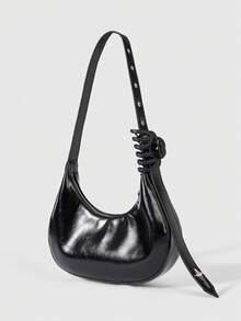 ROMWE Grunge Punk 女士单肩包 - 黑色 - 查看 4