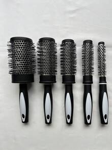 3pcs Black And White Roller Comb - Dense Tooth Comb Pointed Tail Comb Hair Clip, Used For Easy And Smooth Curly And Straight Hair Styling - Plastic Bristle Normal Hairstyle Roller Comb, With ABS Plastic Handle, Portable Professional Styling Tool - Multicolor - View 9