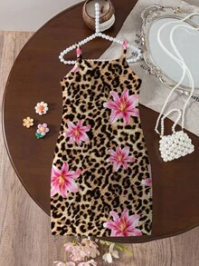 1件装 女童夏季新款露肩吊带罗纹面料白色简约百搭度假连衣裙 - 白色 - 查看 3