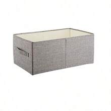 Gray Fabric Folding Underwear And Bra Storage Box, Home-Use Washable Laundry Cabinet Organizer - Grey - View 8