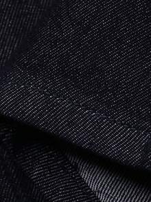 DAZY Women's Solid Color High Waist Casual Loose Versatile Everyday Denim Jeans, Navy Blue Summer Style - Blue - View 7
