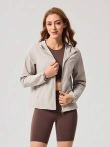 OutZeal Women Outdoor Pants Running Gym Water-Resistant Lightweight Packable Tops - Khaki - View 7