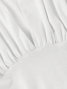 SHEIN MOD Bow Tie Strap Hollow Out Halter Top,Summer Top - White - View 7