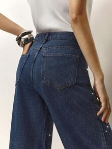 Daynim High Waist Wide Leg Jeans - Medium Wash - View 3