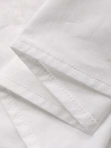 DAZY Đầm dài xếp ly cổ tròn màu trơn dành cho nữ, kiểu dáng tối giản, thích hợp mặc mùa hè. - Trắng ngà - Xem 2