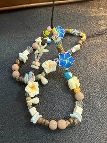 Ins Style Island Sweetheart Phone Lanyard, Camera Strap Beaded Pendant, Random Color Beads - Multicolor - View 8