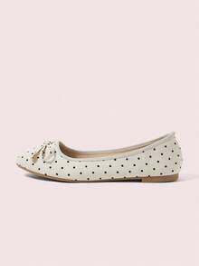 CUCCOO DOLLMOD Small Bow Cute Women's Flat Shoes - White - View 2