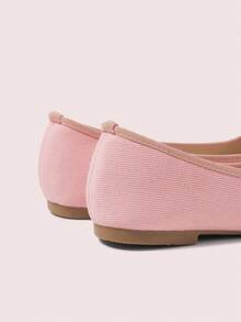 CUCCOO DOLLMOD Zapatos planos con lazo pequeño y lindo para mujer - Rosa - Ver 4