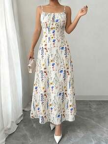 Arcane Artistry 女士印花休闲无袖连衣裙，适合度假 - 紫色 - 查看 3