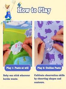 MINKOJA MINKOJA Reusable Sticker Books For Kids,Washable Stickers For Toddlers,Insects,Dinosaurs,Vehicles,Space,Animals And Ocean World Stickers,Holiday Gifts For Preschoolers,Available As Back-To-School Gifts,Birthday Gifts Sticker. - Multicolor - View 5