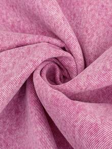 Elaquor Jeans rectos de cintura alta lavados de talla grande - Rosa - Ver 6