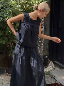 Livesso Women Two Pieces Outfits For Daily Wear - Blue - View 7