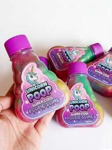 POKOJA LAND 彩虹独角兽史莱姆彩色实验瓶，感官玩具，减压玩具，色彩丰富，柔软可捏，触感如果冻般冰凉滑溜，儿童玩具，复活节、生日、万圣节、节日礼物。 - 彩色 - 查看 6