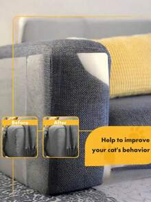 1 Roll Cat Scratch Furniture Protector-Adhesive Couch Protector From Cat Claws, Furniture Protectors From Cats Scratching,Cat Accessories - 45 cm X 300 cm - View 5