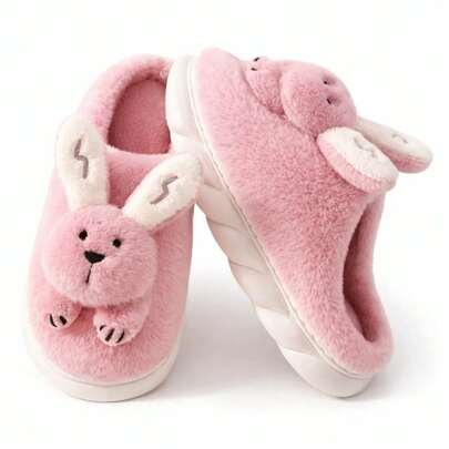 Pantuflas Afelpadas Mujer Diseño Conejo,Felpa Extra Suave con Suela Antideslizante, Diferentes Colores.