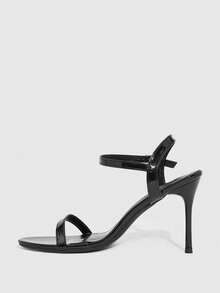 CUCCOO SZL Women's Elegant Minimalist Heeled Sandals For Commuting - Black - View 5