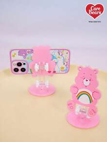 Care Bear X Joivida 1 Piece Bears Cartoon Acrylic Phone Stand, Adjustable Desktop Holder With Rainbow Pattern, Universal For Smartphones/Tablets, Cute Desk Accessory For Home/Office - Pink - View 4