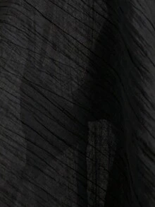 Aveloria Modichic فستان نسائي أنيق طويل الأكمام بياقة على شكل حرف V عميق، فاخر وأنيق للسفر والمناسبات - الأسود - مشاهدة 7