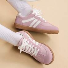 CUCCOO EASI 复古风道德训练鞋 女式软底休闲板鞋，百搭运动小白鞋，轻便透气日常百搭休闲运动鞋 - 淺粉色 - 查看 7