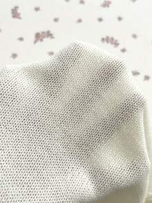 Elamini Women's Spring/Summer All-Match Versatile Cute Sweet Bow & Cherry Embroidery Knit Top - White - View 4