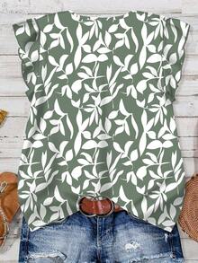 Rusticease Women's Printed Casual Shirt, Suitable For Summer,Summer Top - Green - View 2