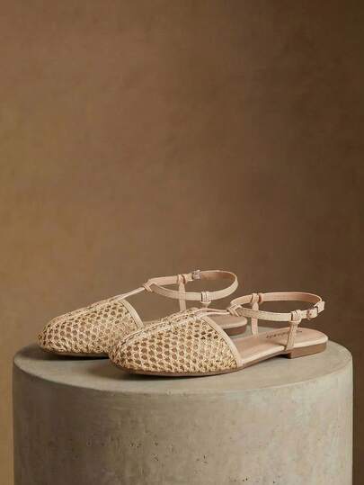 Styleloop Women Shoes Holiday Style Woven Shoes Noodle Belt Women's Flat Shoes Holiday Style Wear BOHO Wear American Retro Style Bohemian Style Western Style Music Festival Wear Party Wear Flat Women's Shoes Holiday Travel Essential Boho Cowgirl Outfit