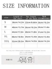 1pc Leather Belt Small Dog Jacket Vest, Cotton Winter Warm Small Dog Clothes, Comfortable And Stain Resistant - Black - View 6