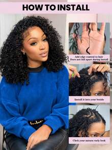 Boho Braids 波西米亚风辫子精灵卷发自然黑色钩针编织真人发接发羽毛线钩针编织无结预分离羽毛真人发18-24英寸50克 - SNatural - 查看 9