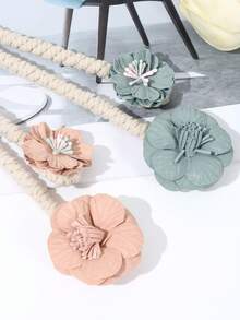 Cirelle 2PCS Flower Curtain Tiebacks, Decorative Contemporary Style Curtain Buckles With Flower Designs, For Indoor And Outdoor Decor - multicolor - View 6