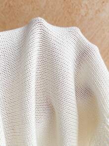 Soleia Bộ đồ hai mảnh bằng sợi len dệt kim chuyển màu mới, thích hợp cho tiệc trà chiều, đi biển, nghỉ dưỡng bên bờ biển và các dịp du lịch khác. - Đen và trắng - Xem 7