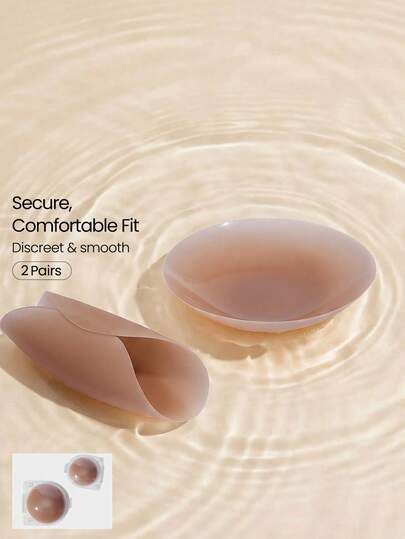 GLOWMODE 1 Pack Silicone Thin Seamless Non-Adhesive Reusable Nipple Covers Pasties Daily Casual Wear