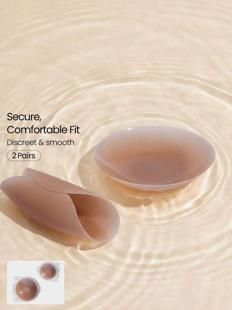 GLOWMODE 1包硅胶超薄无缝无粘性可重复使用乳贴，日常休闲穿着 - Cinnamon - 查看 1