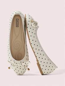 CUCCOO DOLLMOD Small Bow Cute Women's Flat Shoes - White - View 1