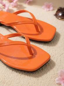 Set 750 Flat Crow's Foot Sandals Square Tip - naranja - View 4