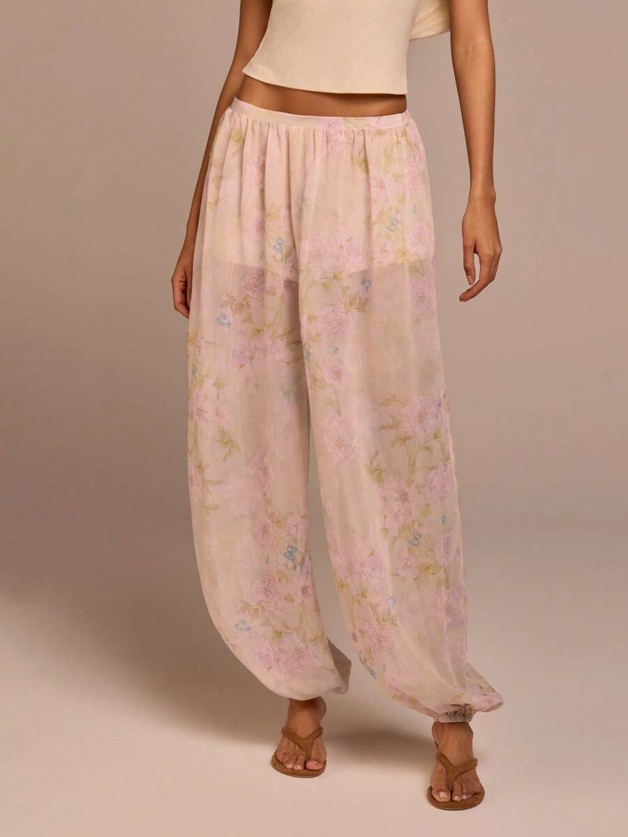 COSMINA Women's Floral Print Jogger Pants - Multicolor - View 1