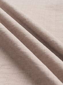 GlowEve CURVE Đầm cỡ lớn cổ chữ V tay cánh hoa thắt eo màu trơn - Màu Khaki - Xem 4