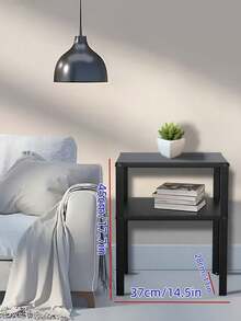 1pc Space-Saving Simple Iron Bedside Shelf, Bedside Table, Nightstand, Assembly Required - Multicolor - View 3