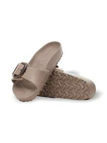Birkenstock 马德里凉鞋，大扣，EVA材质，吸汗透气，轻便耐用，易于清洗，适合户外日常穿着，女款，灰褐色，货号1030479 - 灰褐色 - 查看 4