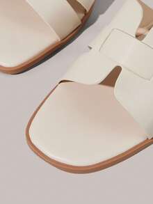 Styleloop Ladies, Buckles, Trim, Flat Sandals - Apricot - View 4