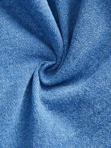 Rivivi Women's Pleated Casual Versatile Daily Wear Denim Tube Top - Blue - View 6